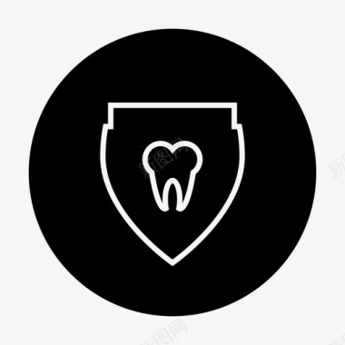 保护预防牙齿图标图标