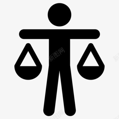 司法展板正义平衡法庭图标图标