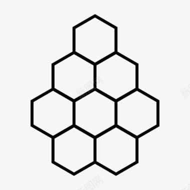 蜂箱细胞六边形图标图标