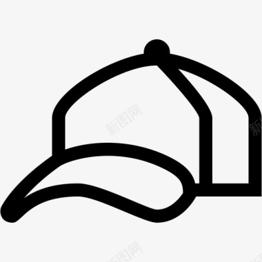 棒球帽帽子按扣图标图标