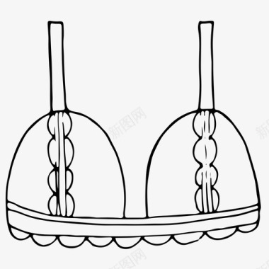 蕾丝发箍文胸美容时尚图标图标