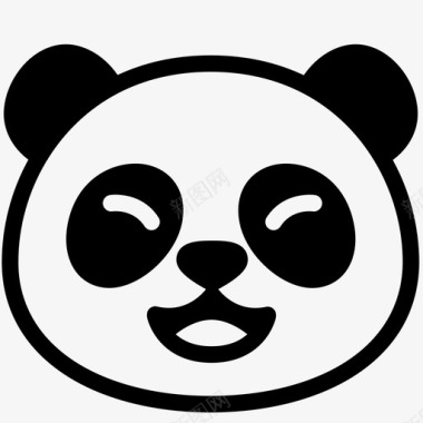 熊猫笑表情情绪图标图标