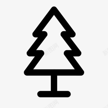 树圣诞节森林图标图标