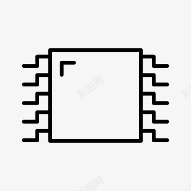 科技白色处理器计算机cpu图标图标