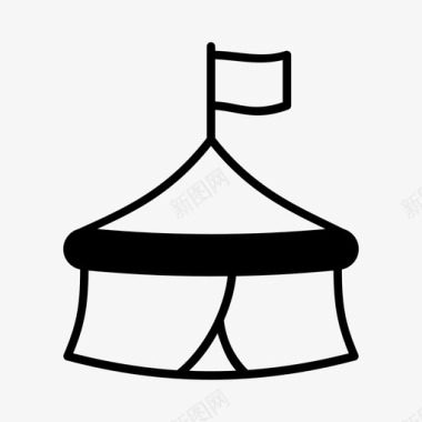 庆典帐篷营地庆典马戏团图标图标