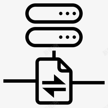 服务器网络流量数据传输文件服务器图标图标