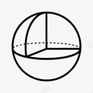 圆地球几何图标图标