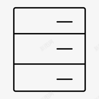 储藏室橱柜抽屉家具图标图标
