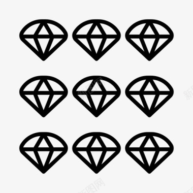 钻石水晶耳环图标图标