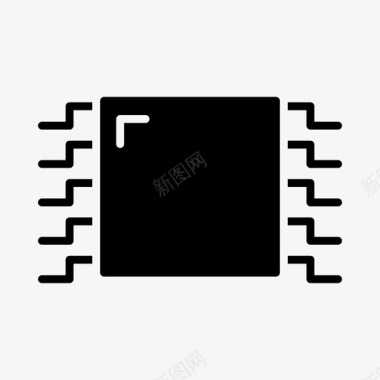 科技标志处理器计算机cpu图标图标