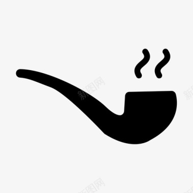 烟斗木管烧烤店图标图标