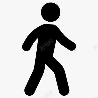 火焰人步行人图标图标