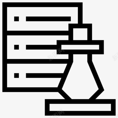 创意数字3数据策略数字服务器图标图标