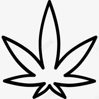 叶大麻叶药用大麻图标图标
