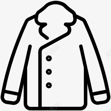 大衣时尚外套图标图标