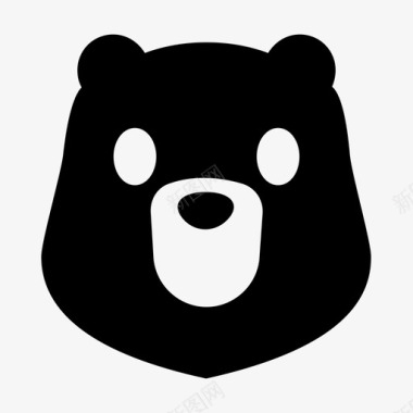 熊猫熊动物灰熊图标图标