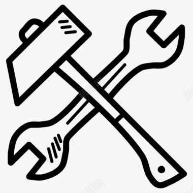 五一工具锤子劳工图标图标