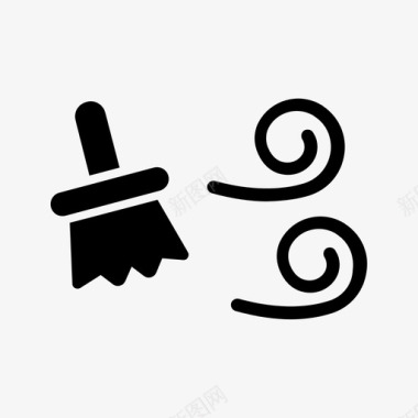扫帚烧烤店图标图标