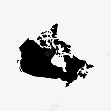 北方金针菇加拿大地图美国加拿大图标图标