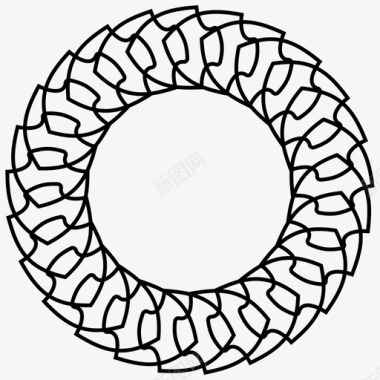 网络装饰元素吉洛切圆装饰图标图标