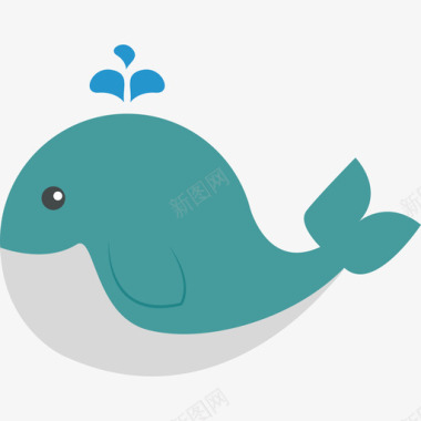 青团插图鲸鱼图标