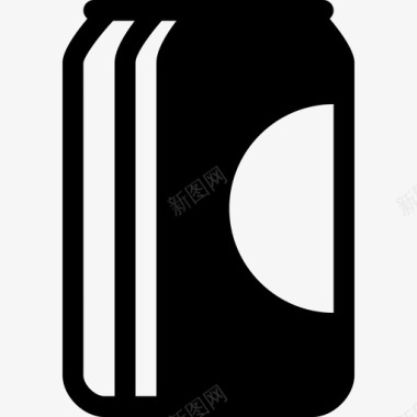 汽水罐饮料小黑图标图标