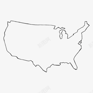 美国手绘美利坚合众国图标图标