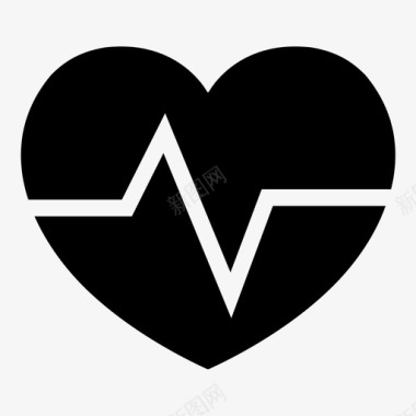 心电图心脏心电图心脏病学健康图标图标