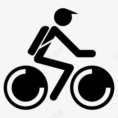 男子自行车自行车骑手图标图标