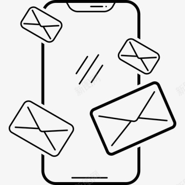 电子邮件应用程序消息智能手机图标图标