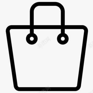 购物购物袋高品质的线图标图标