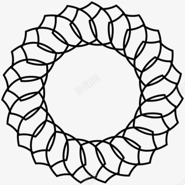 圆泡吉洛切圆装饰图标图标