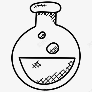 锥形瓶沸腾液体化学烧瓶图标图标