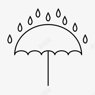 雨季季节性雨伞图标图标