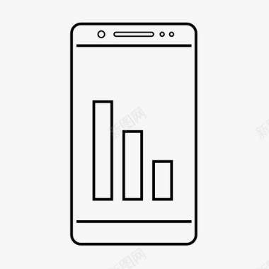 报告PNG移动分析移动条形图移动报告图标图标