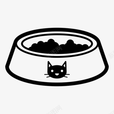 猫猫碗动物猫食图标图标