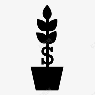 赚钱美元投资图标图标