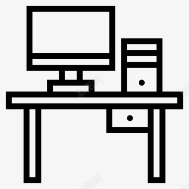 办公桌商务电脑桌面图标图标