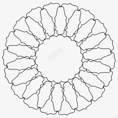 网络装饰元素吉洛切圆装饰图标图标