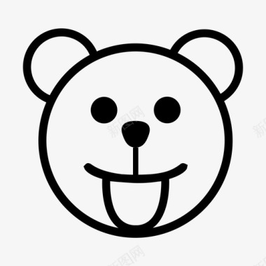 吐舌头熊表情图标图标