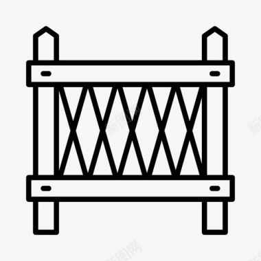 大尖底花园篱笆农场园艺图标图标