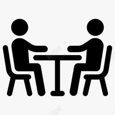 桌子会议人图标图标