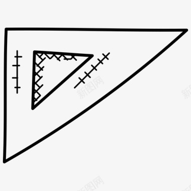 涂鸦特效背景设置正方形几何工具直角三角形图标图标