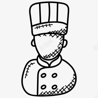 厨师面包师烹饪师图标图标