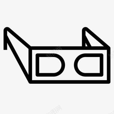 扁平化3D眼镜3d3d护目镜眼镜图标图标