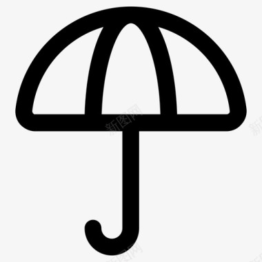遮阳伞伞保护雨伞图标图标