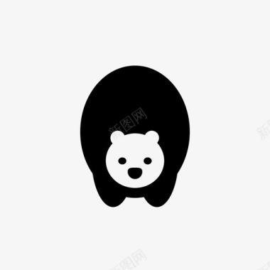 黑熊动物森林图标图标
