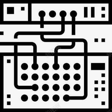 声音合成器换向连接图标图标