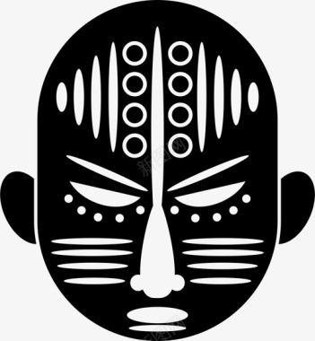 部落面具服饰文化图标图标