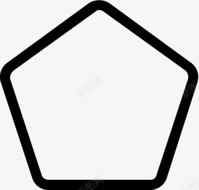 五边形按钮几何体图标图标